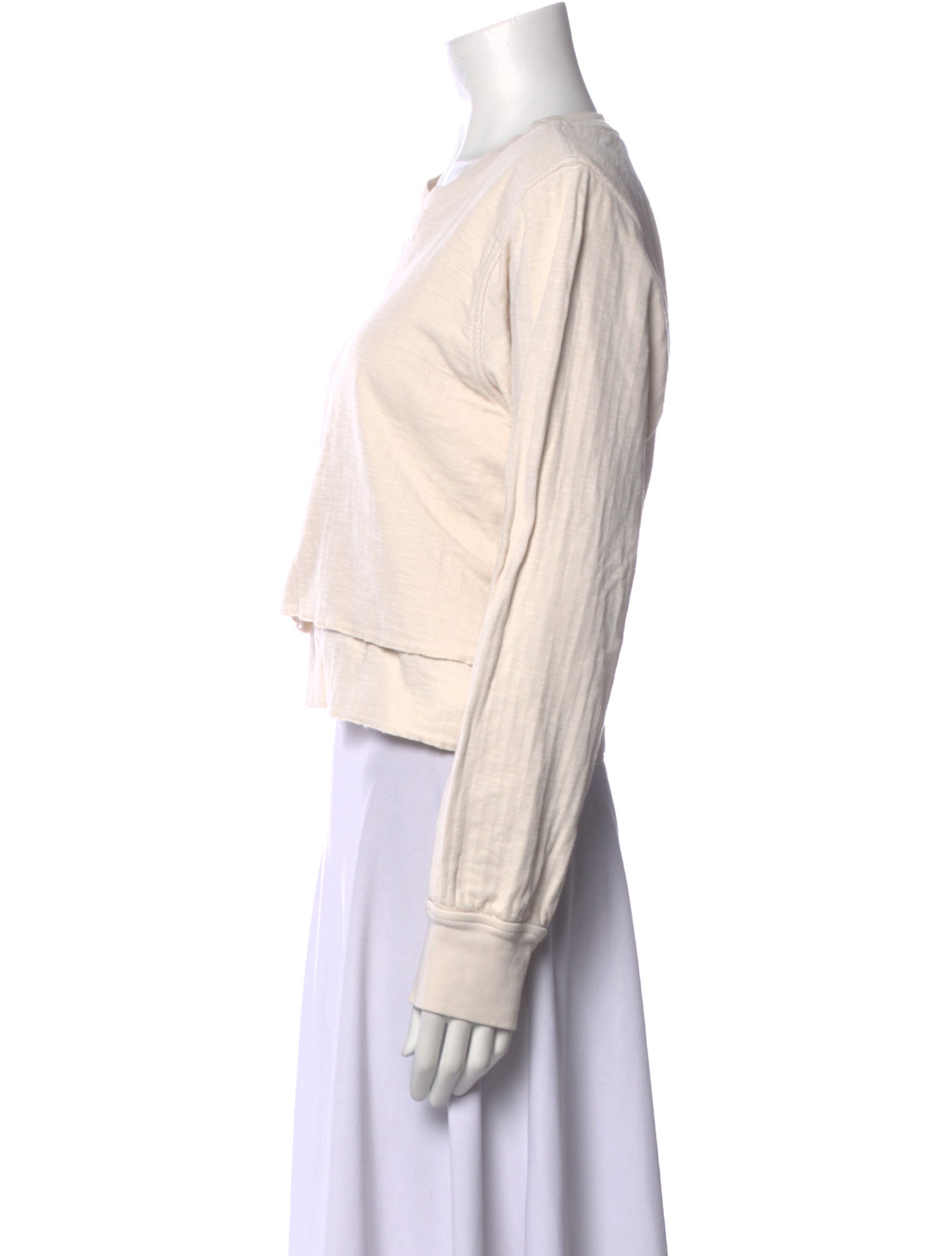 Apiece Apart Crew Neck Long Sleeve Sweatshirt