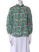 Apiece Apart Silk Floral Print Blouse