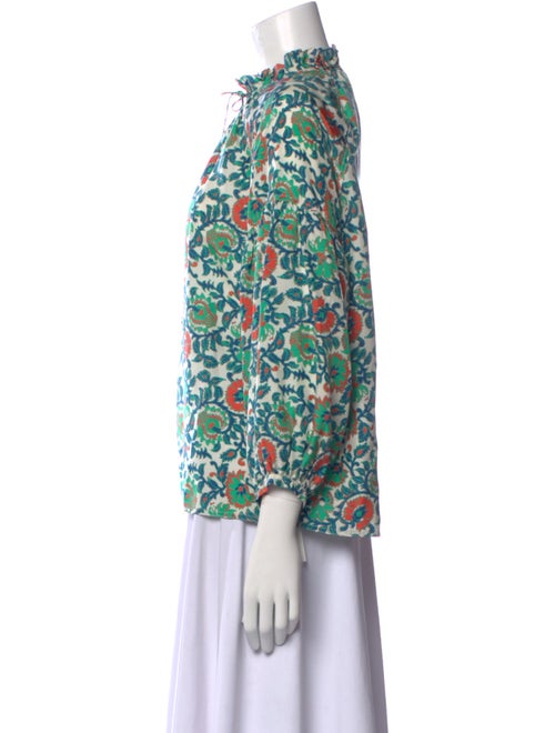 Apiece Apart Silk Floral Print Blouse