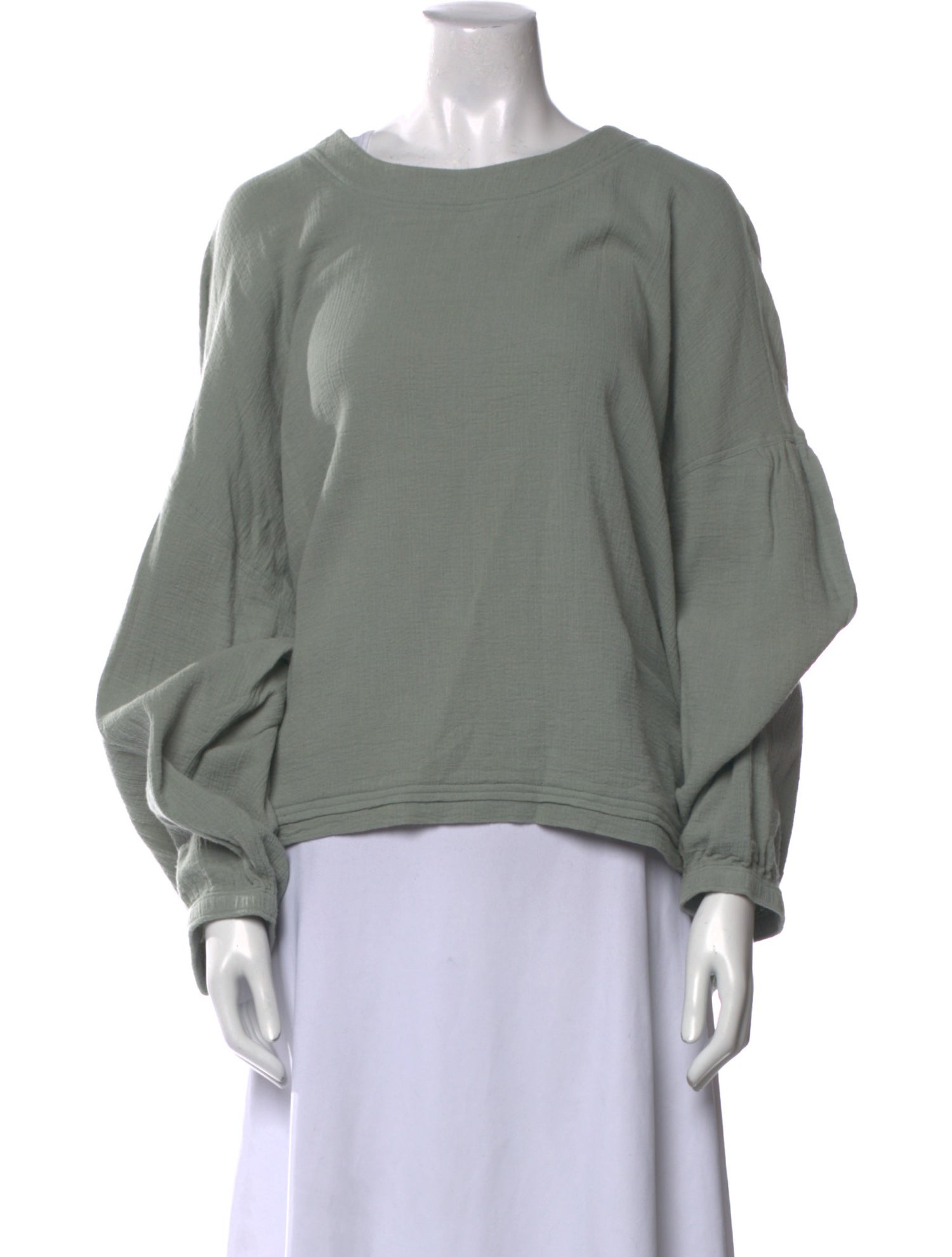 Apiece Apart Bateau Neckline Long Sleeve Sweatshirt