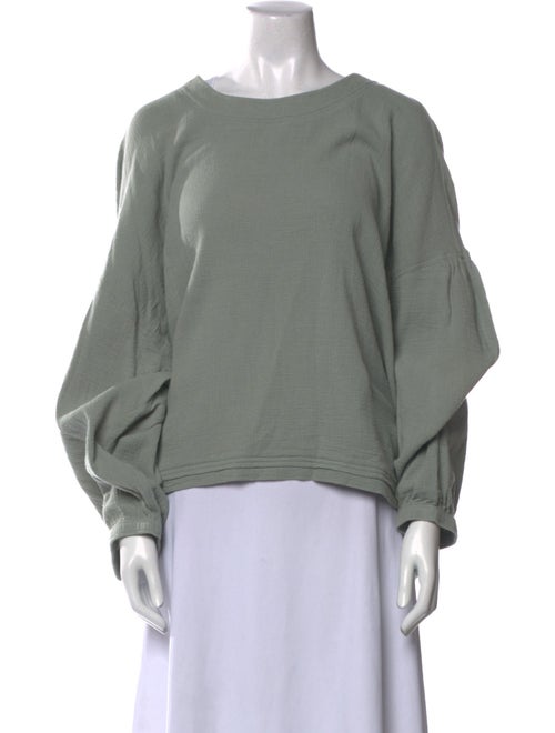 Apiece Apart Bateau Neckline Long Sleeve Sweatshirt