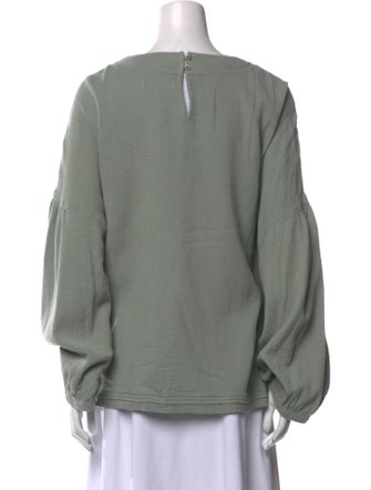 Apiece Apart Bateau Neckline Long Sleeve Sweatshirt