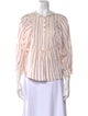 Apiece Apart Striped Mock Neck Blouse