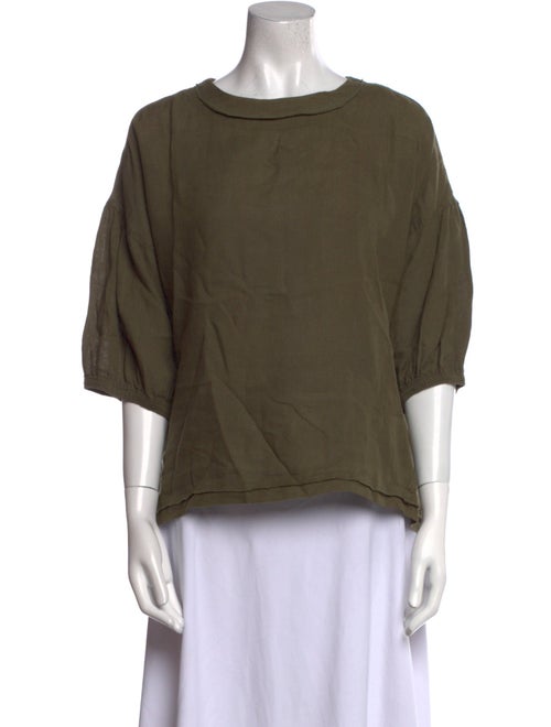 Apiece Apart Linen Bateau Neckline Top