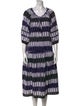 Apiece Apart Tie-Dye Print Midi Length Dress