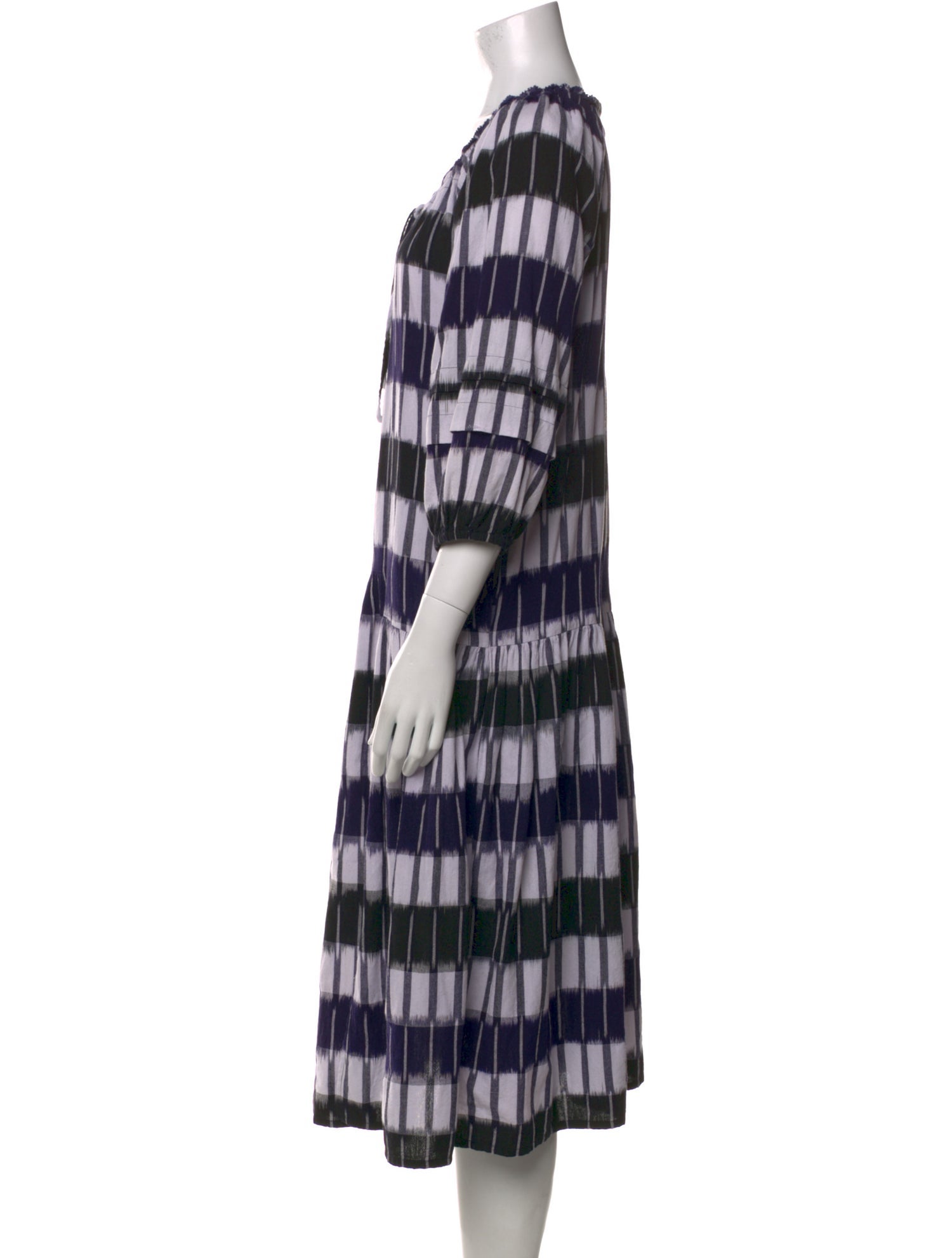 Apiece Apart Tie-Dye Print Midi Length Dress