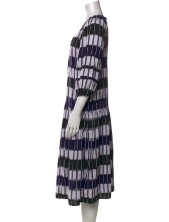 Apiece Apart Tie-Dye Print Midi Length Dress