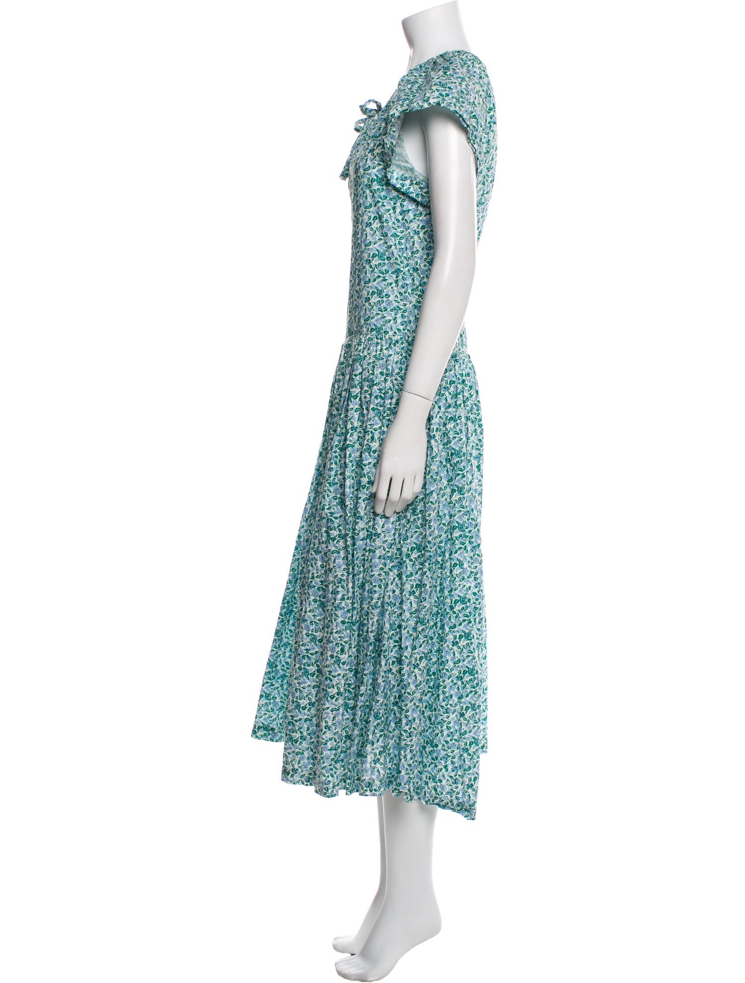 Apiece Apart Floral Print Long Dress