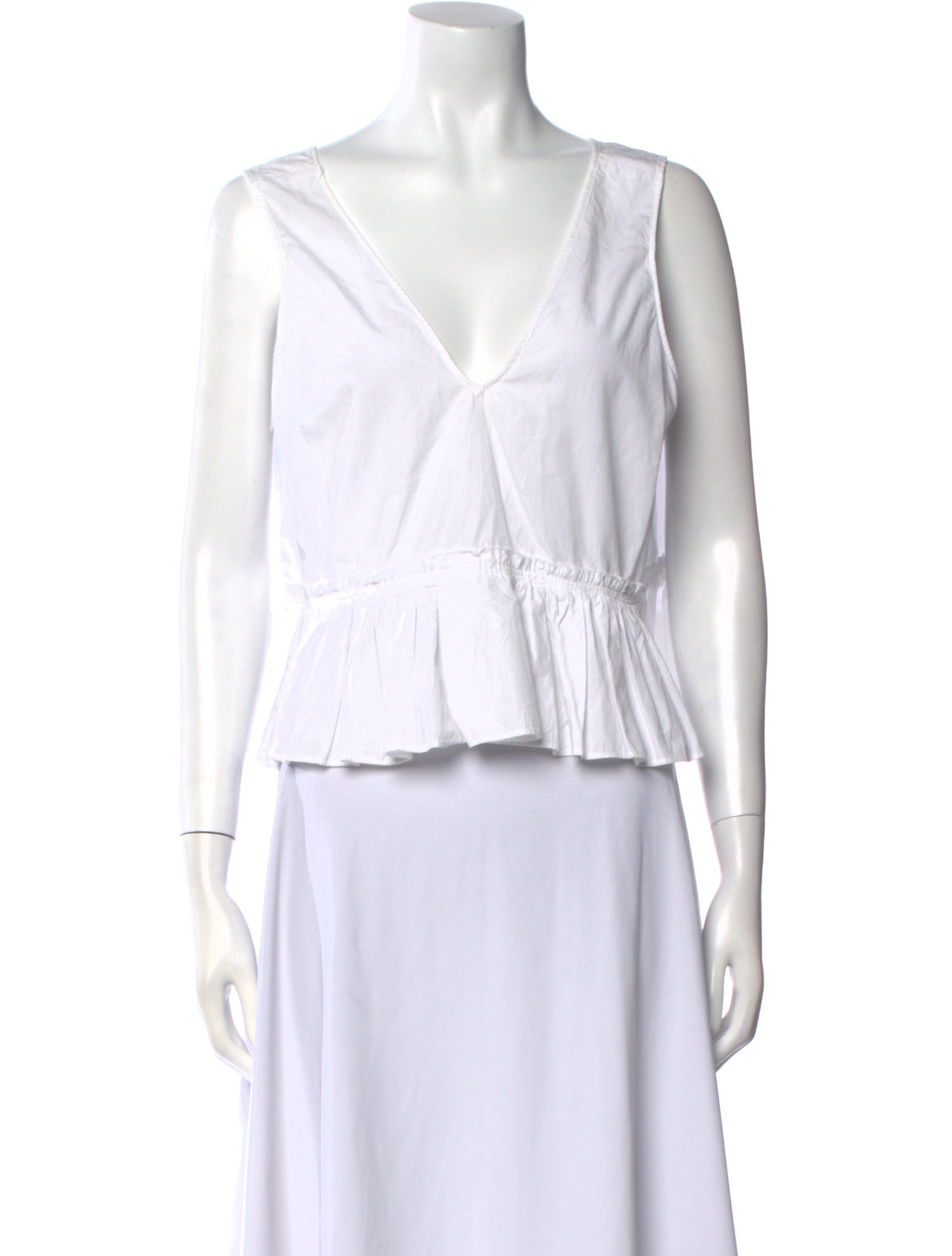 Apiece Apart V-Neck Sleeveless Crop Top