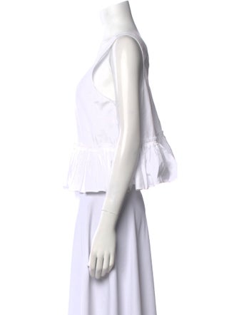 Apiece Apart V-Neck Sleeveless Crop Top