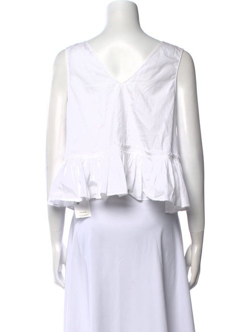 Apiece Apart V-Neck Sleeveless Crop Top