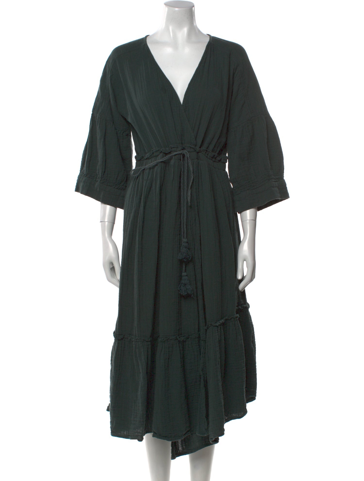 Apiece Apart V-Neck Midi Length Dress