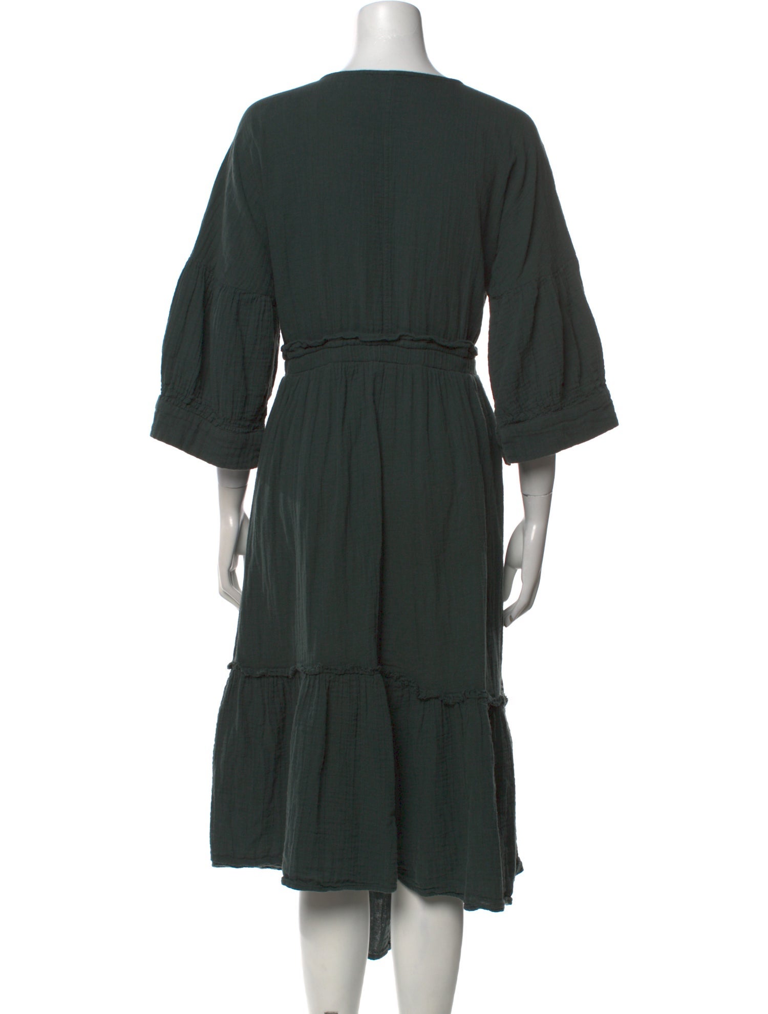 Apiece Apart V-Neck Midi Length Dress