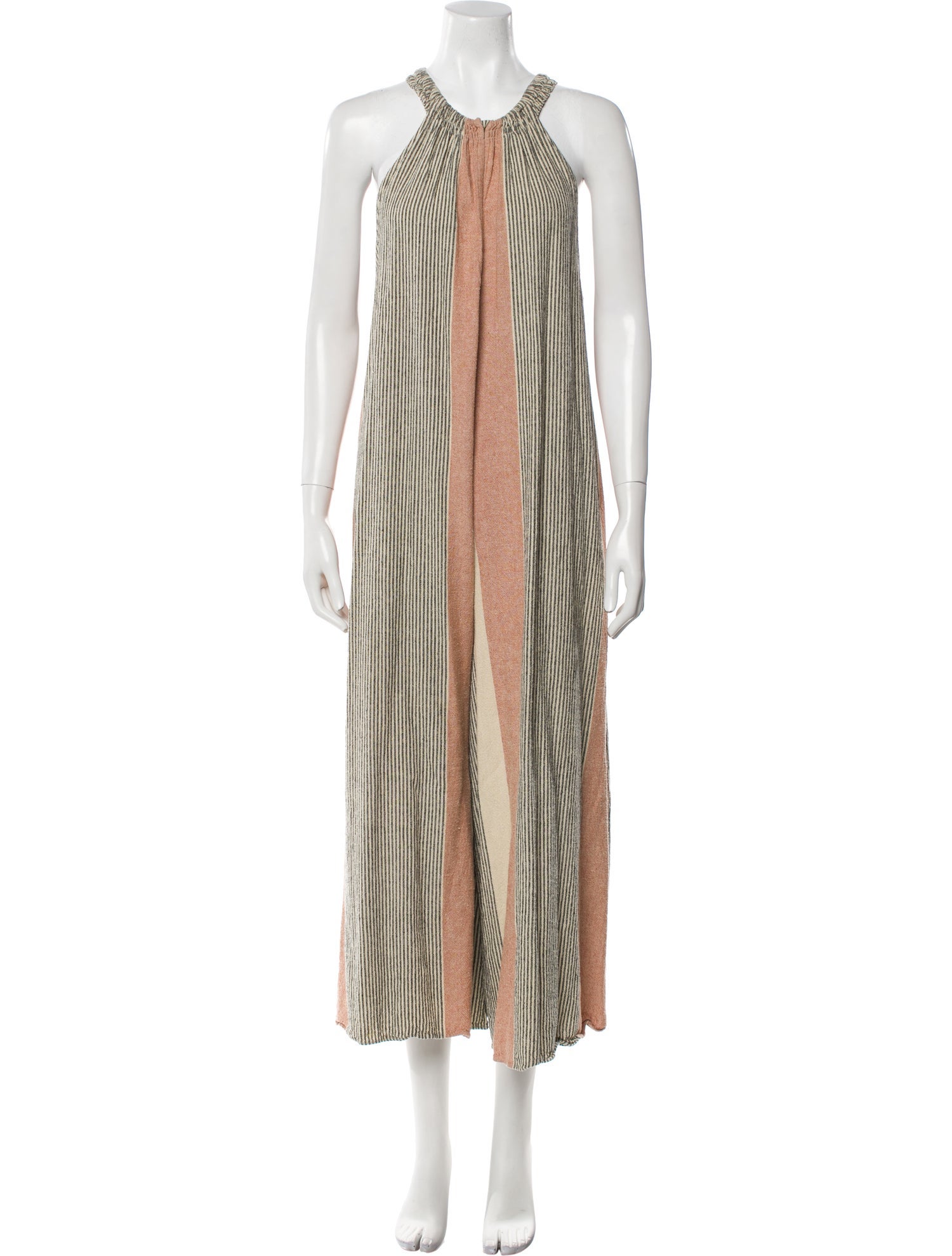 Apiece Apart Silk Striped Jumpsuit