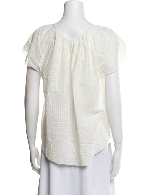 Apiece Apart Scoop Neck Short Sleeve Blouse