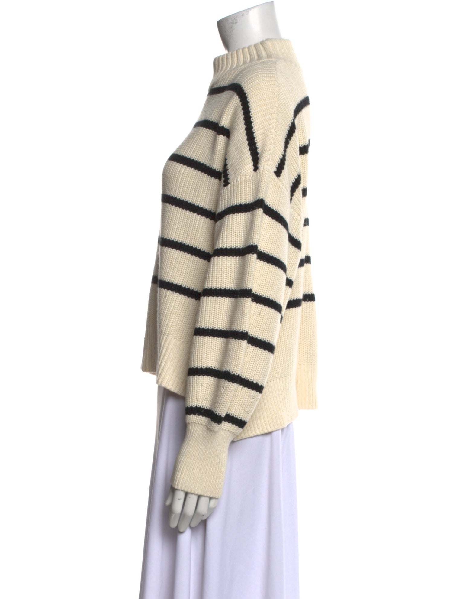 Apiece Apart Striped Mock Neck Sweater