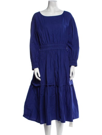 Apiece Apart Bateau Neckline Midi Length Dress