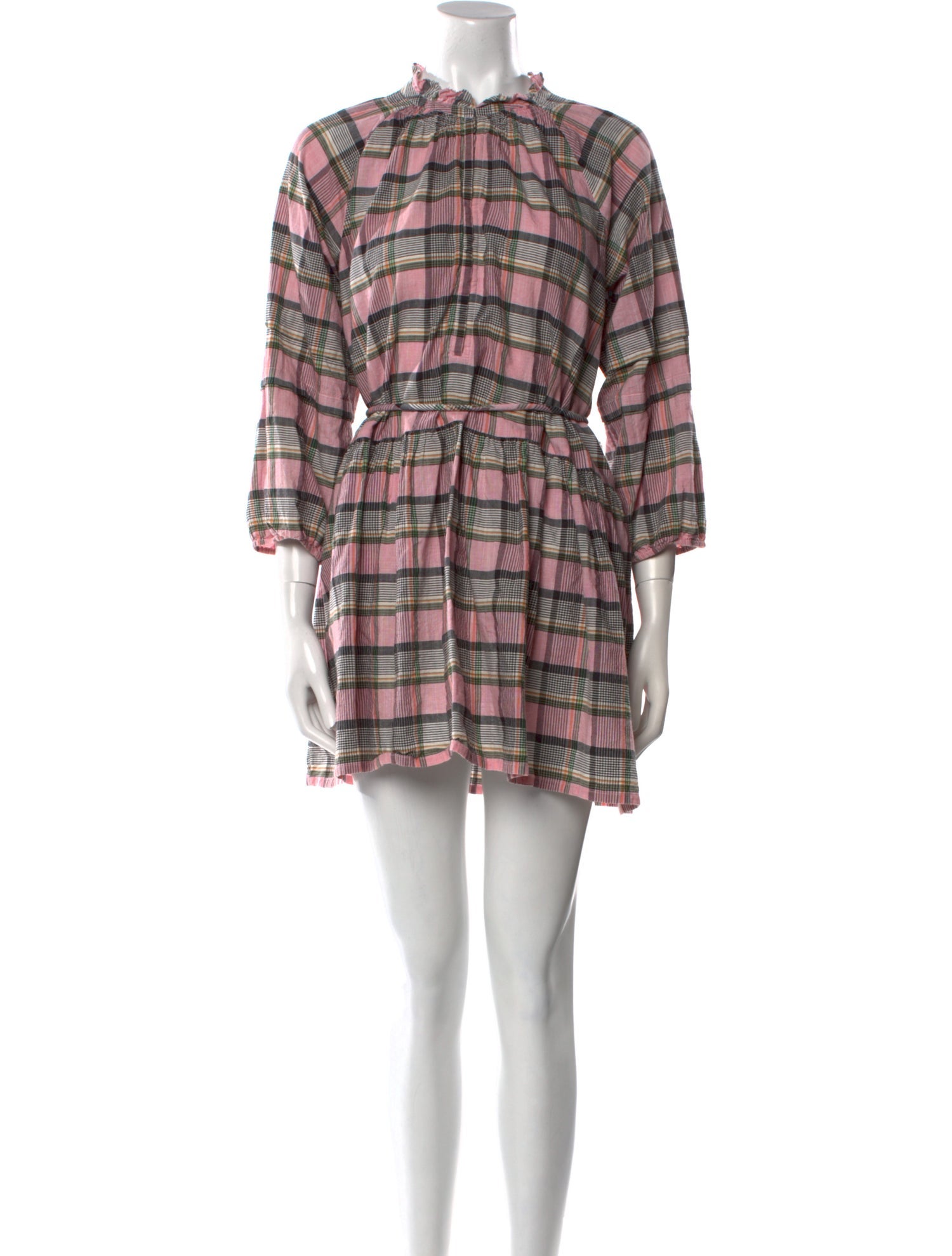 Apiece Apart Plaid Print Mini Dress