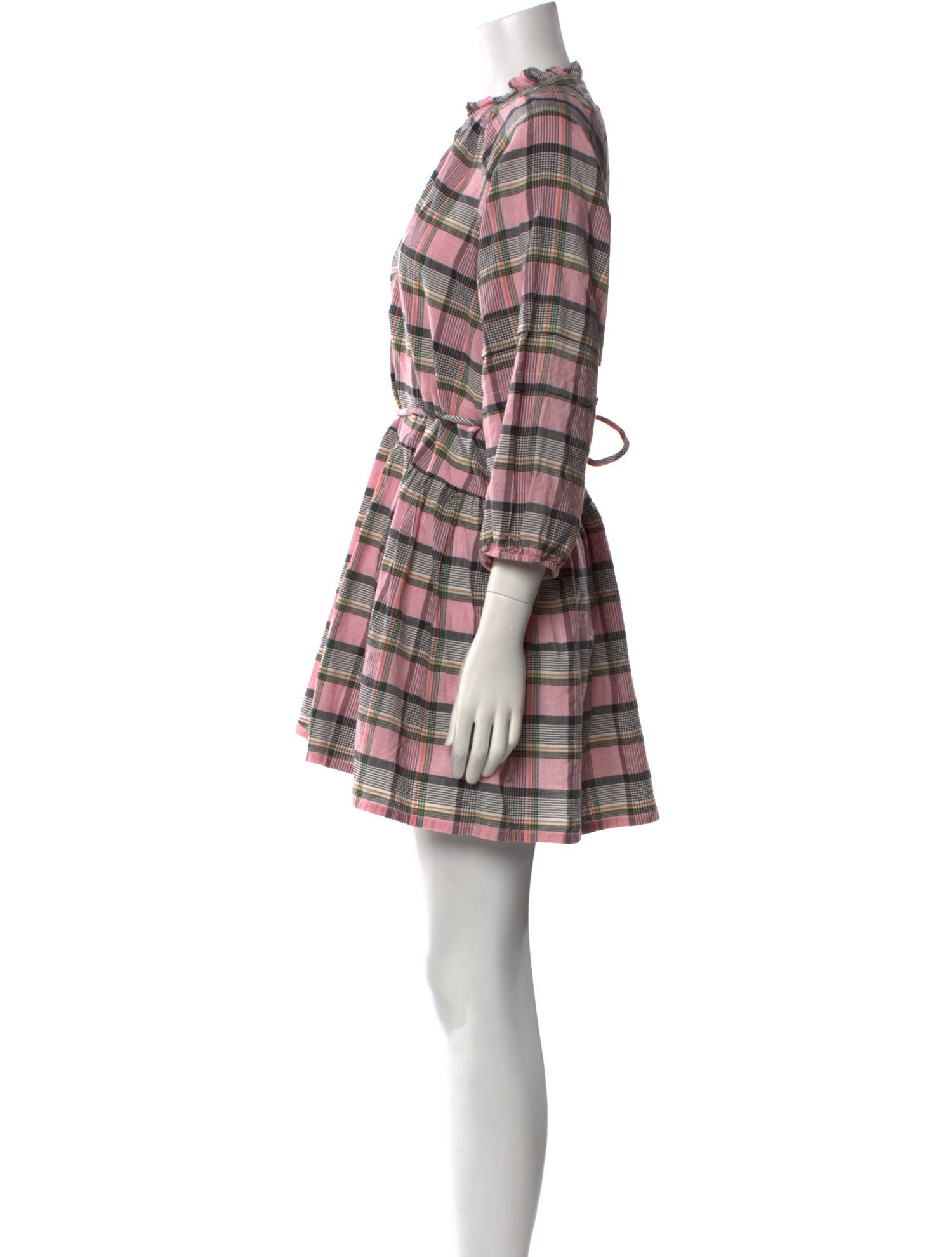 Apiece Apart Plaid Print Mini Dress