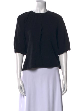 Apiece Apart Crew Neck Short Sleeve Crop Top