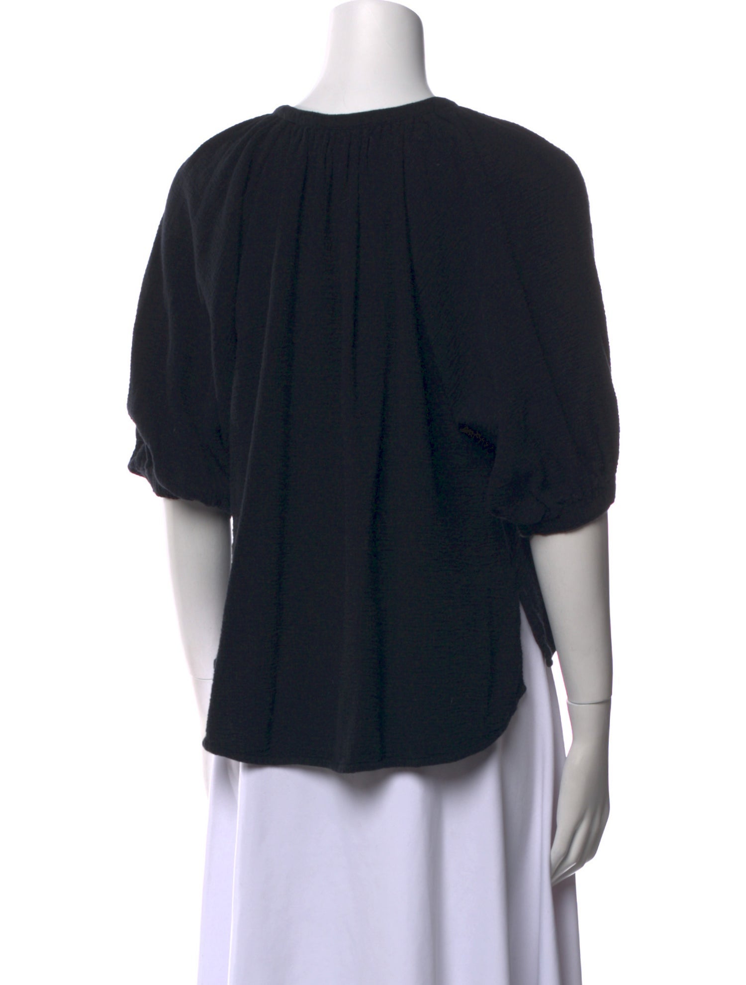 Apiece Apart Crew Neck Short Sleeve Crop Top