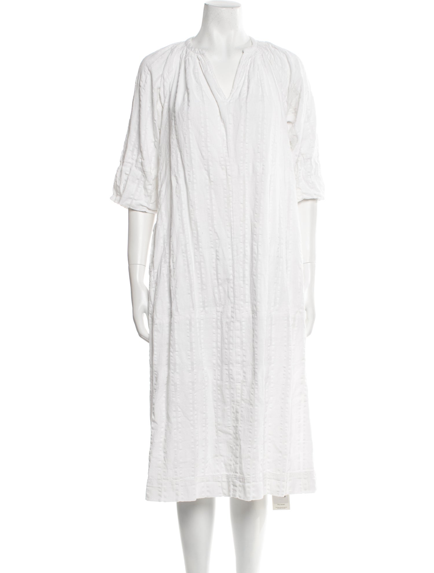 Apiece Apart V-Neck Midi Length Dress