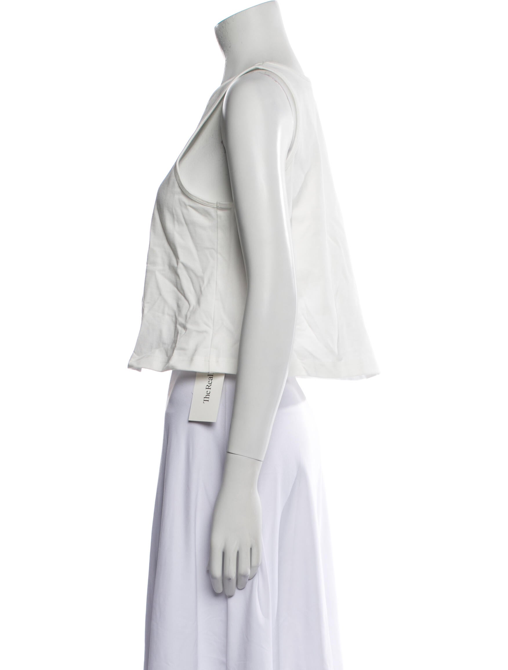 Apiece Apart Crew Neck Sleeveless Crop Top