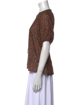 Apiece Apart Printed V-Neck Top