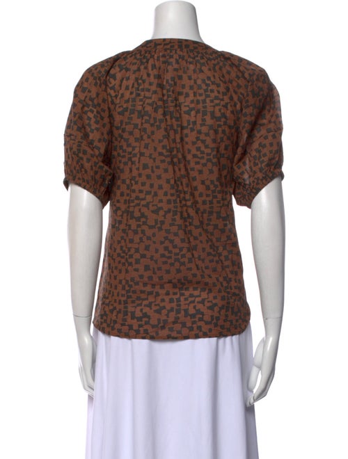 Apiece Apart Printed V-Neck Top