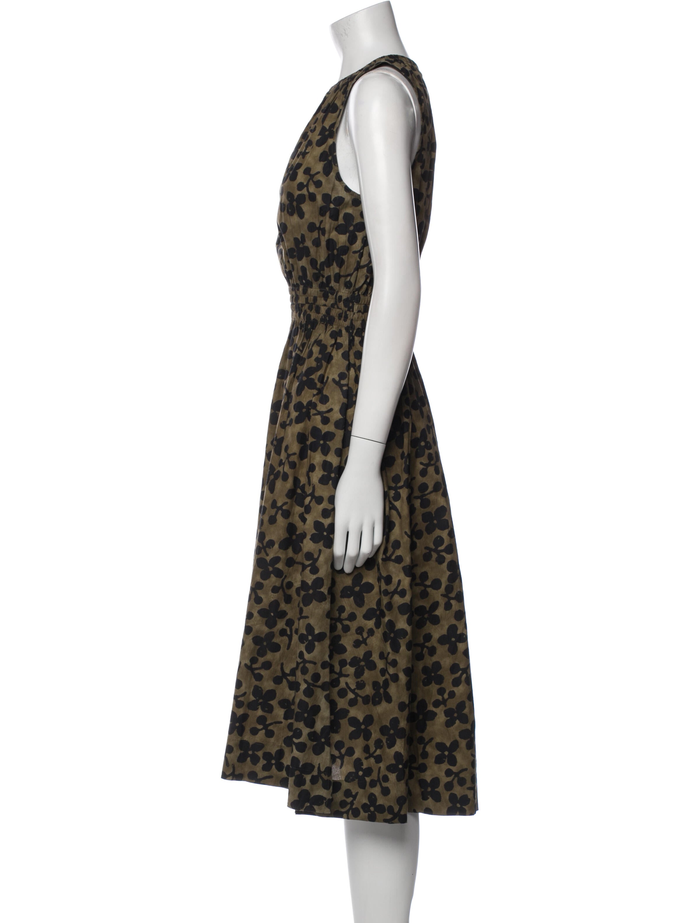 Apiece Apart Animal Print Midi Length Dress