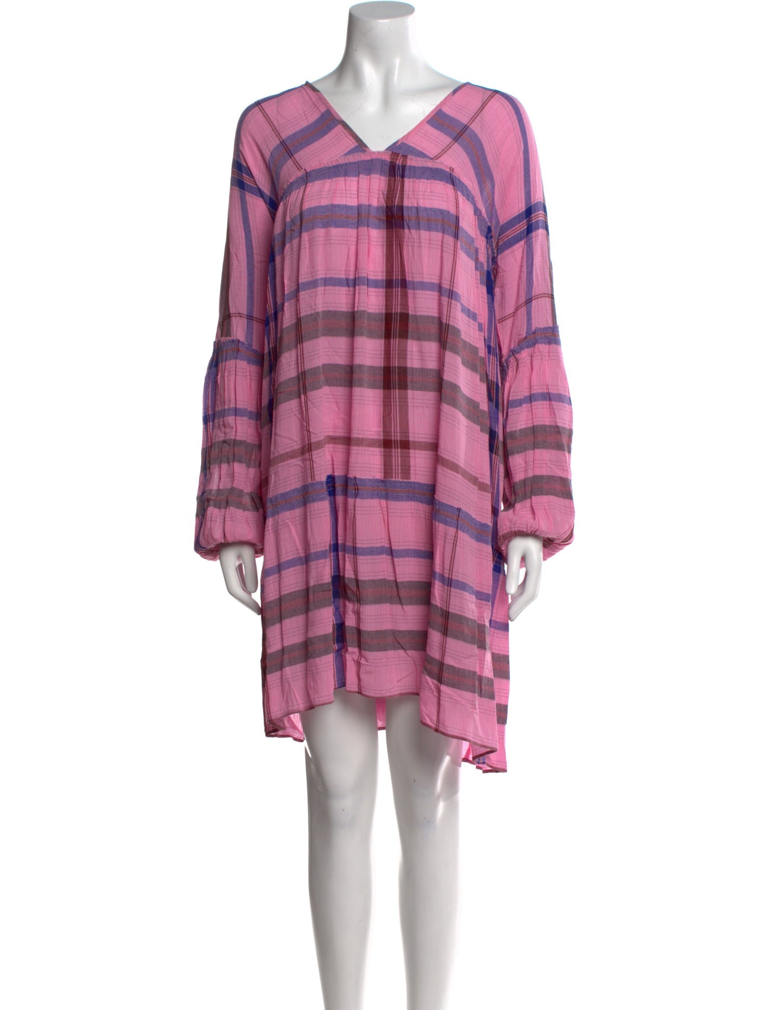 Apiece Apart Plaid Print Mini Dress