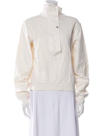 Apiece Apart Mock Neck Long Sleeve Sweatshirt