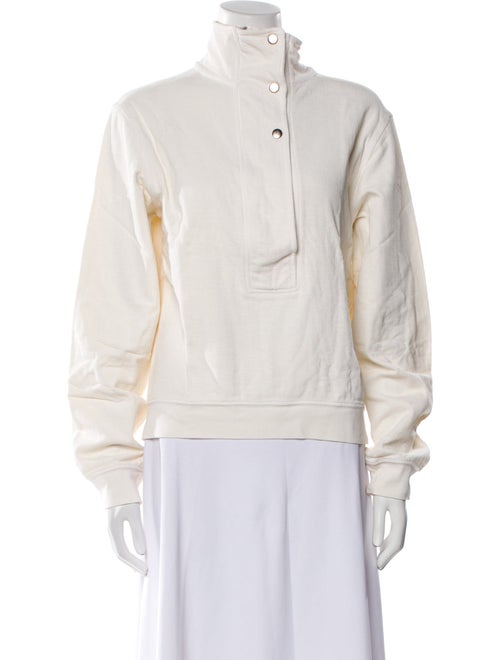 Apiece Apart Mock Neck Long Sleeve Sweatshirt