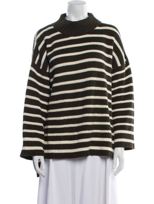 Apiece Apart Striped Mock Neck Sweater
