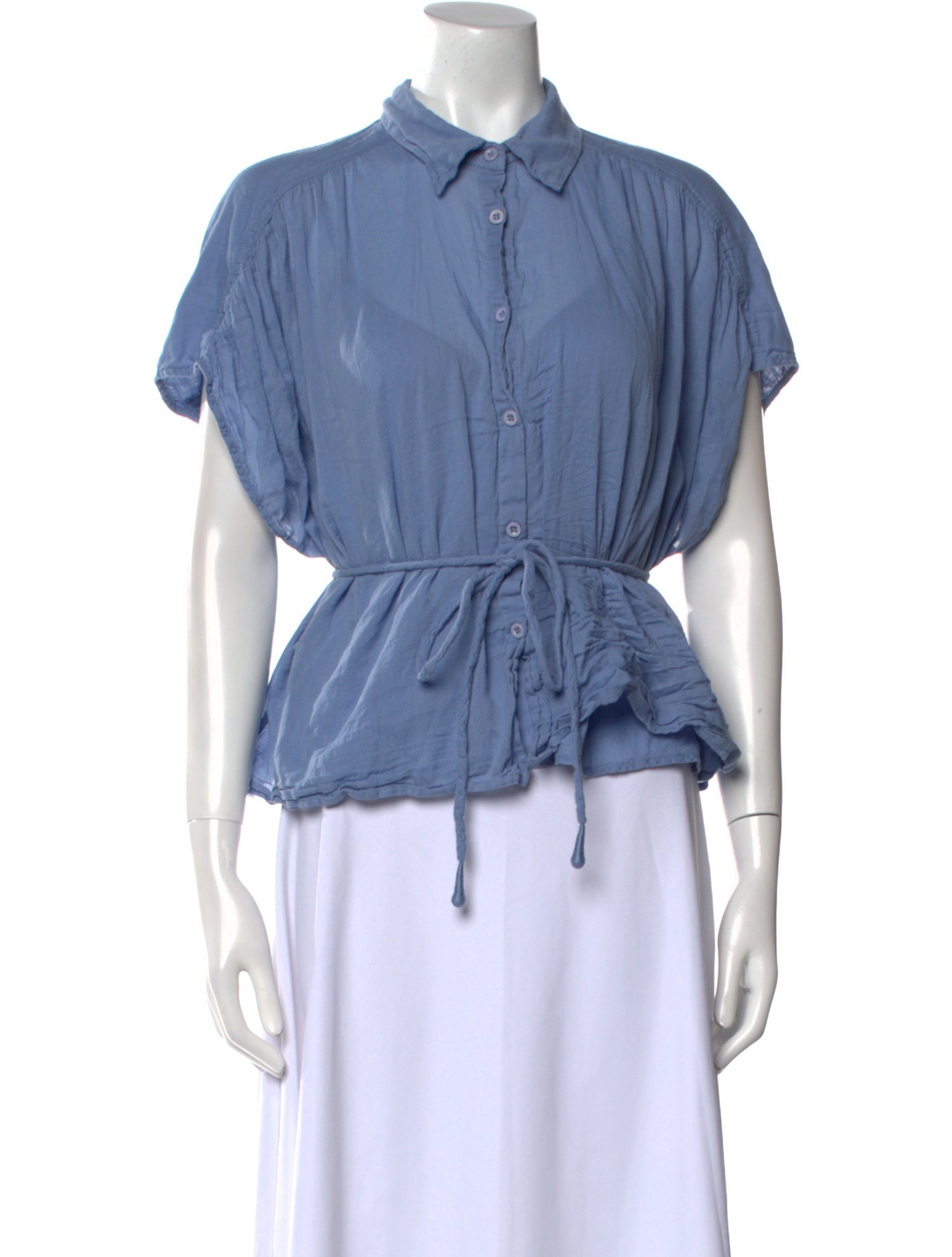 Apiece Apart Short Sleeve Button-Up Top