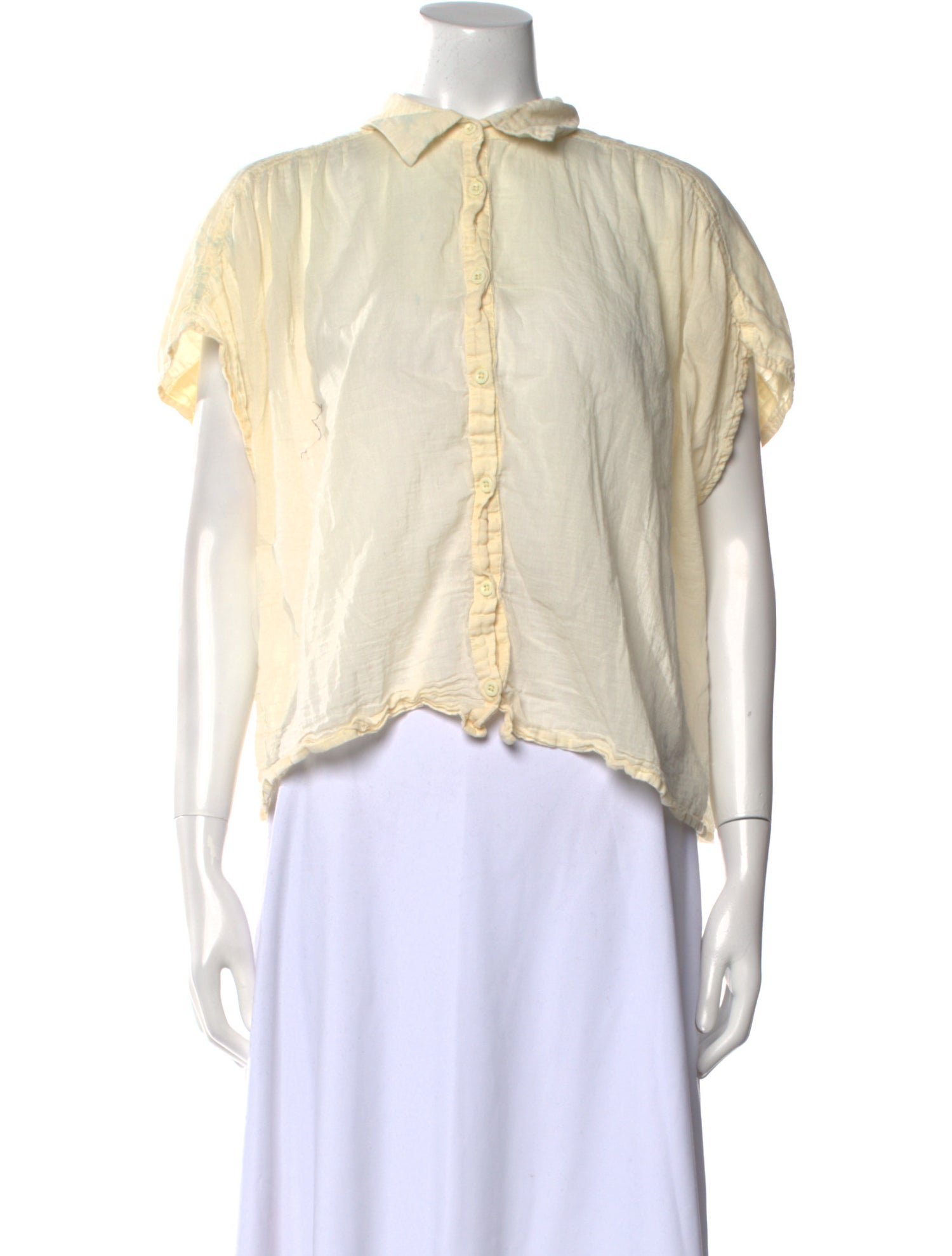 Apiece Apart Short Sleeve Button-Up Top