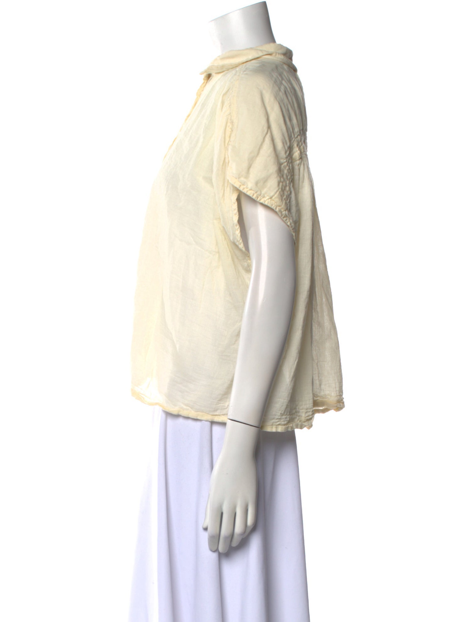 Apiece Apart Short Sleeve Button-Up Top