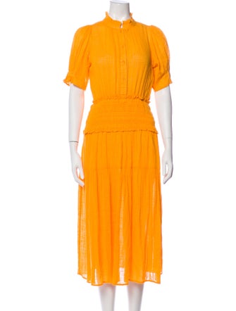 Apiece Apart Mock Neck Midi Length Dress