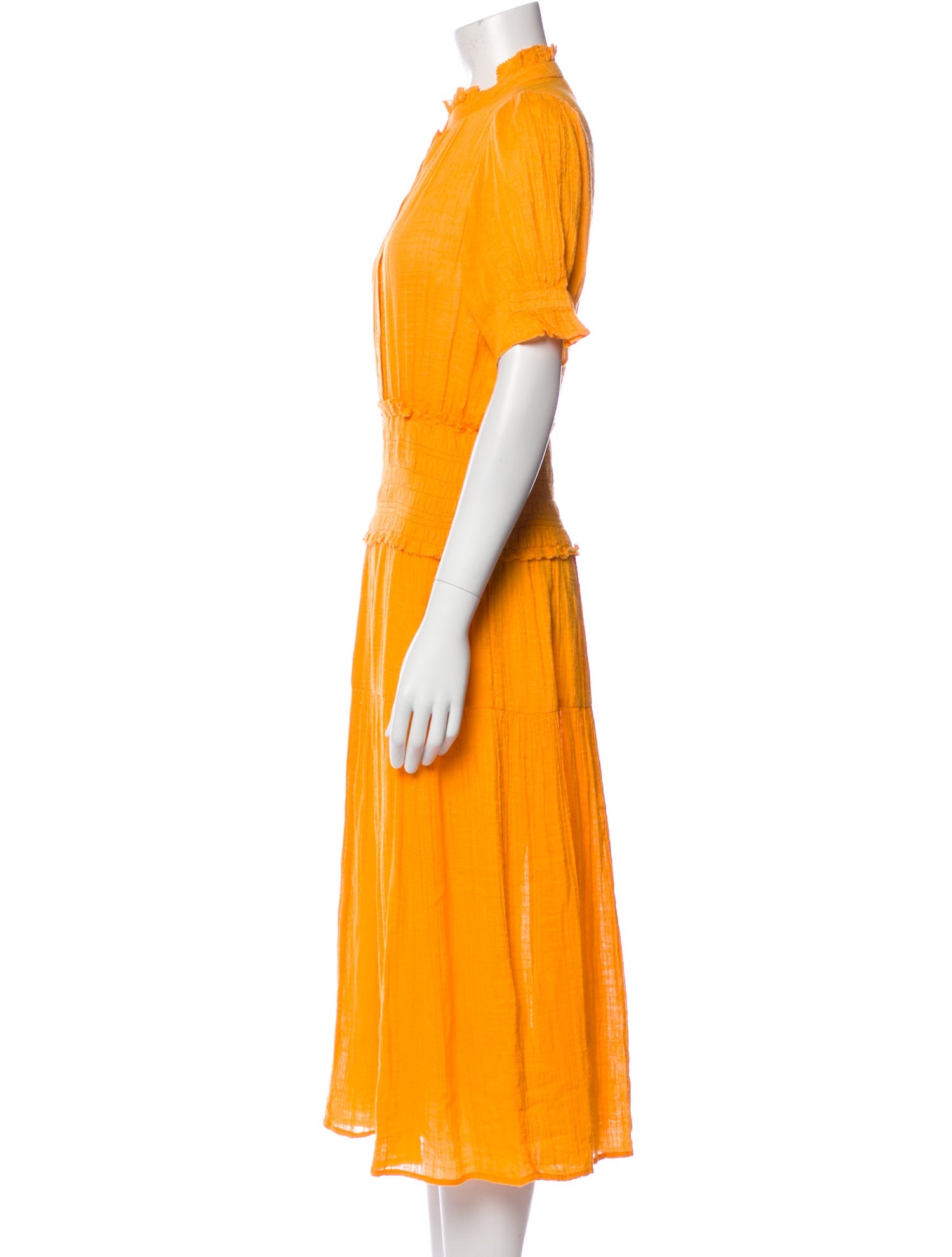 Apiece Apart Mock Neck Midi Length Dress