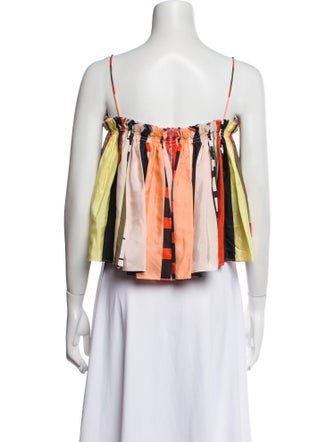 Apiece Apart Silk Printed Crop Top
