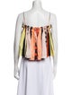Apiece Apart Silk Printed Crop Top