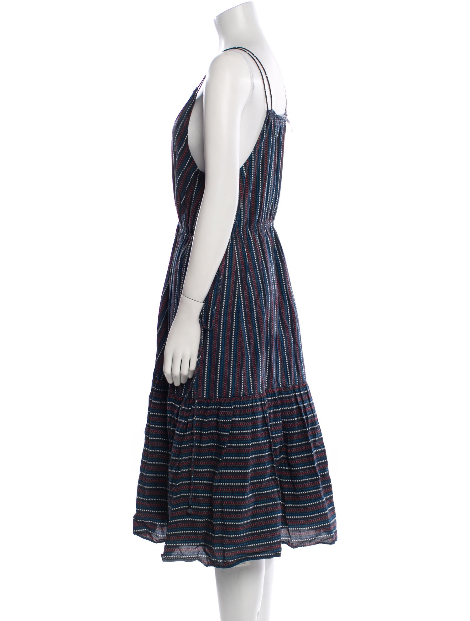 Apiece Apart Striped Midi Length Dress