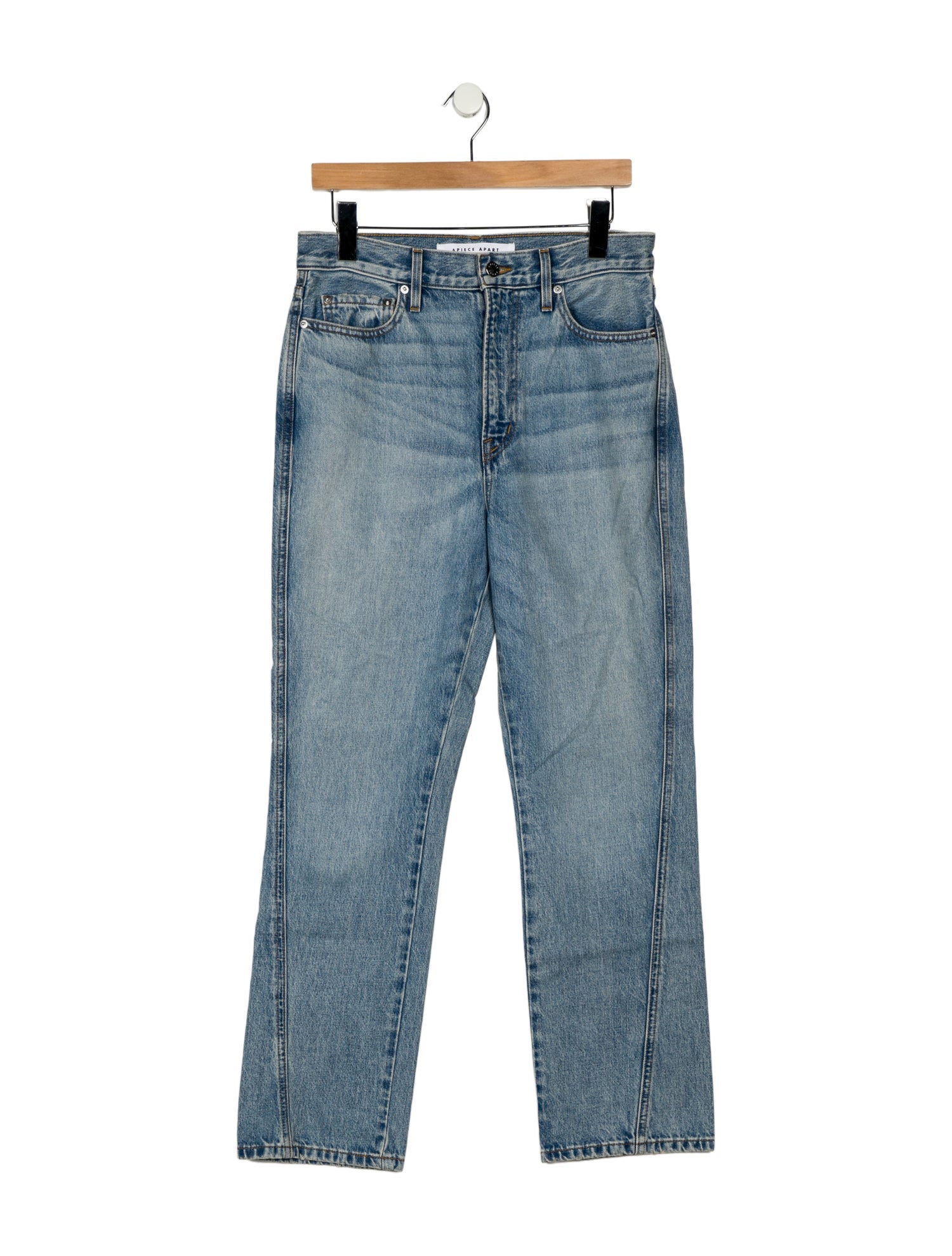 Apiece Apart High-Rise Straight Leg Jeans