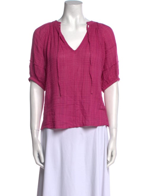 Apiece Apart V-Neck Short Sleeve Top