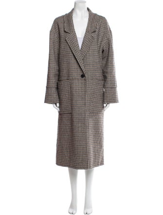 Apiece Apart Wool Plaid Print Coat