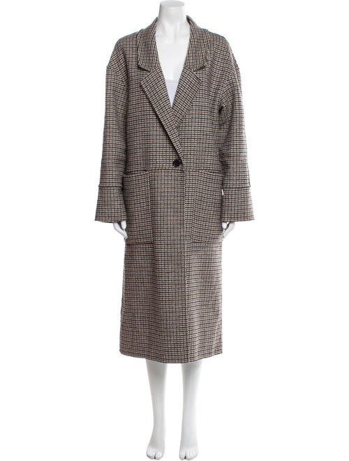 Apiece Apart Wool Plaid Print Coat