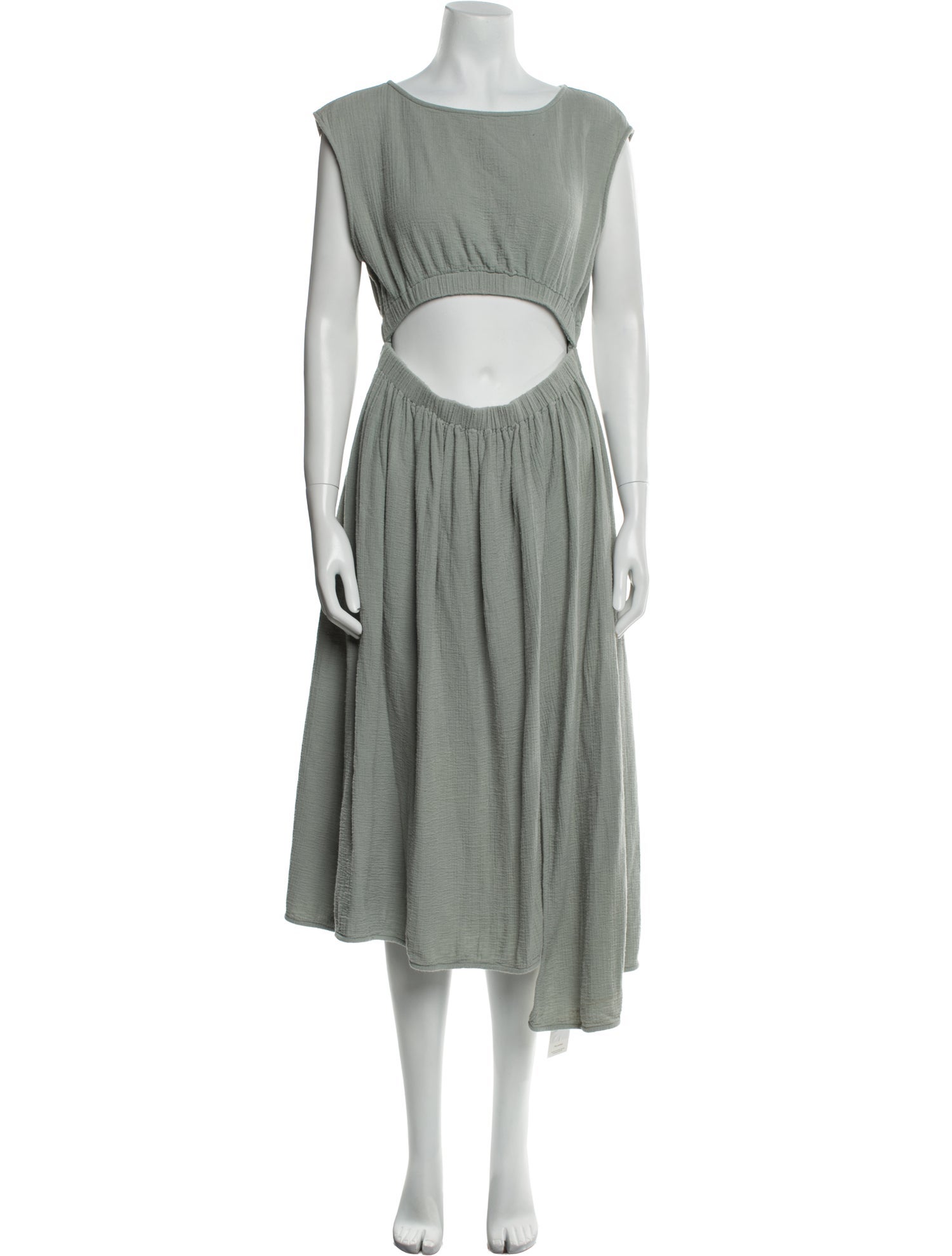 Apiece Apart Bateau Neckline Midi Length Dress