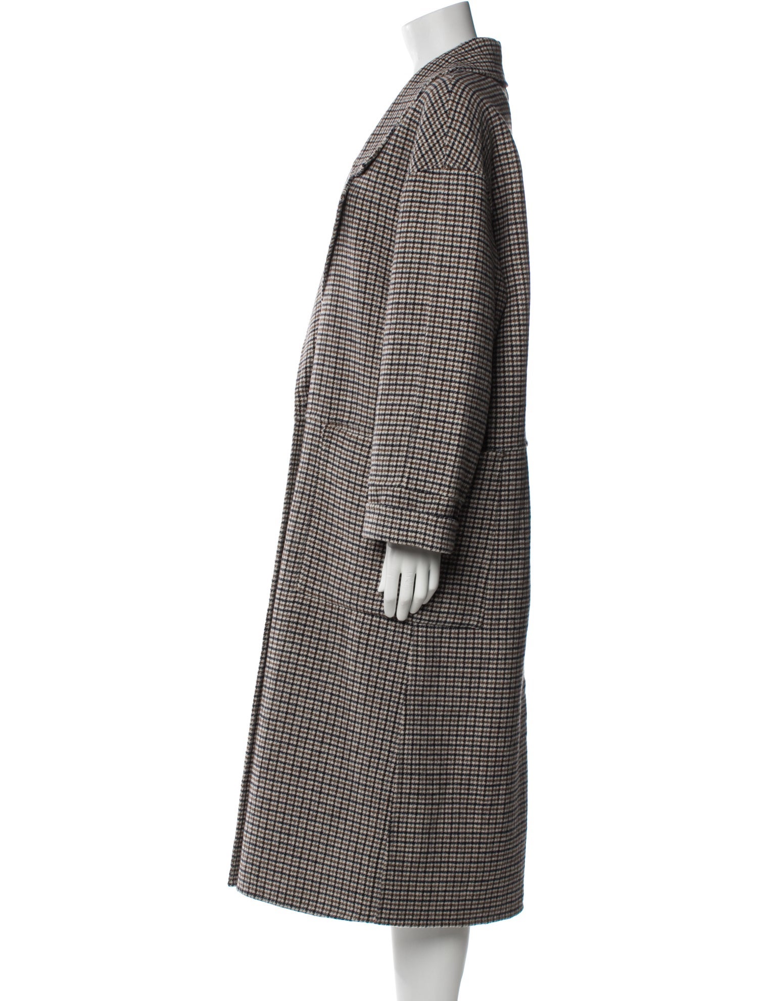 Apiece Apart Wool Plaid Print Coat