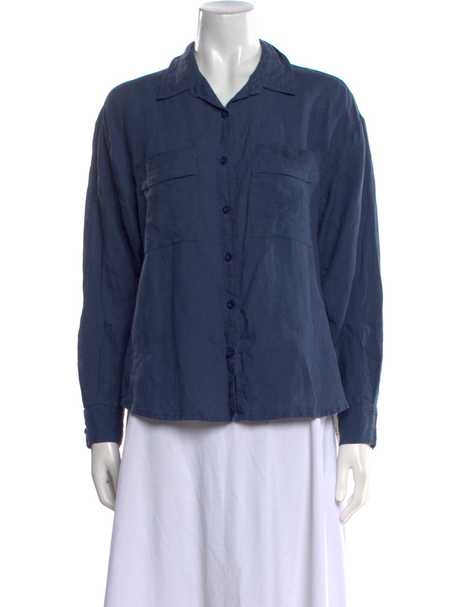 Apiece Apart Linen Long Sleeve Button-Up Top