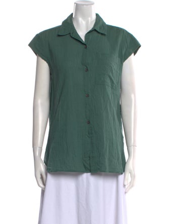 Apiece Apart Short Sleeve Button-Up Top